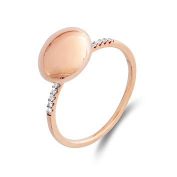 Sunset Ring 750 Roségold mit Brillanten