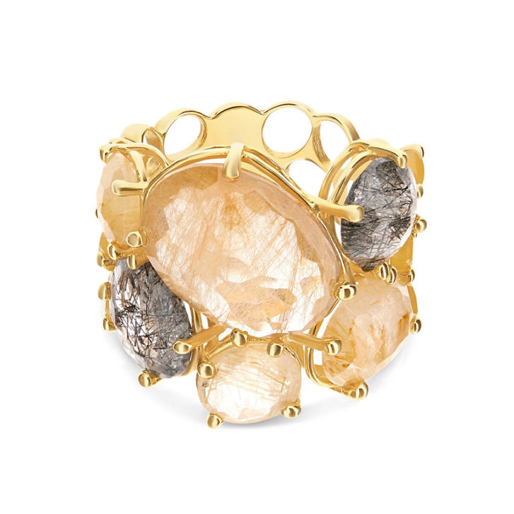 Ipanema Ring 750 Gelbgold mit Rutilquarz