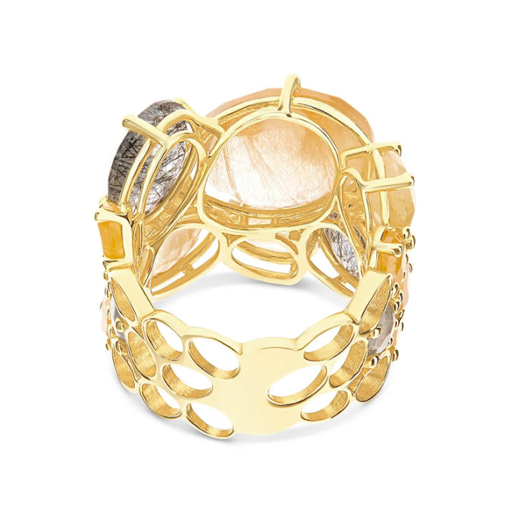 Ipanema Ring 750 Gelbgold mit Rutilquarz