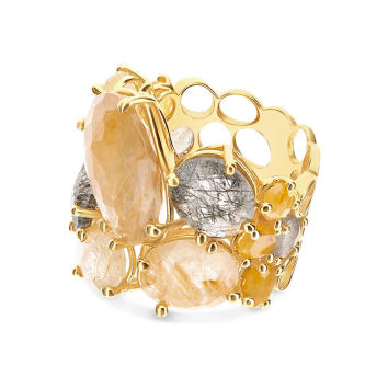 Ipanema Ring 750 Gelbgold mit Rutilquarz
