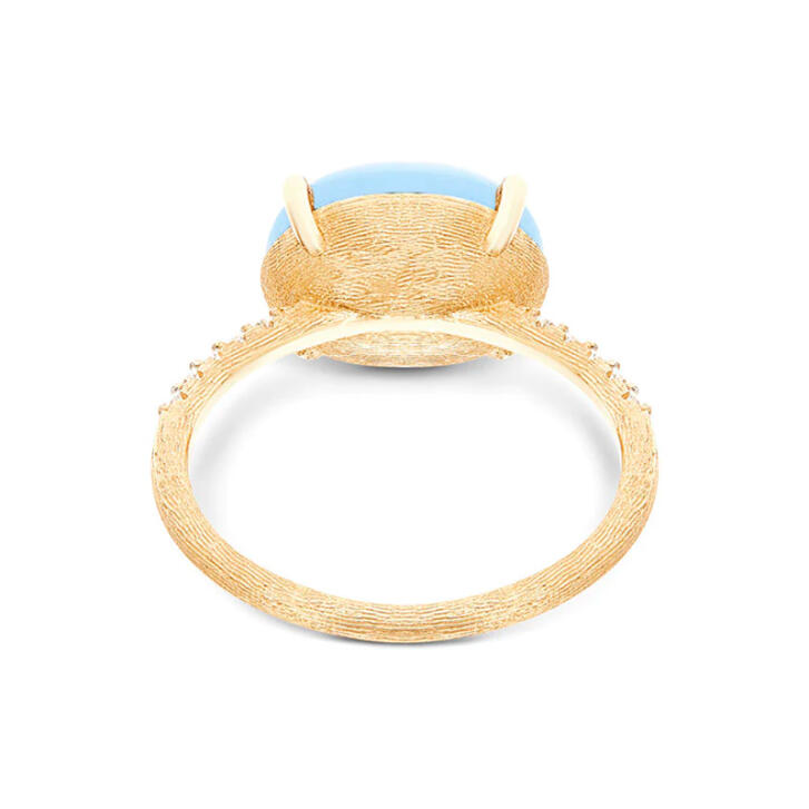 Dancing Azure Ring 750 Gelbgold mit Aquamarin und Brillanten