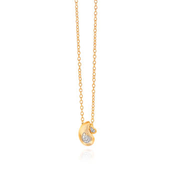 Dancing Cashmere Anhänger 750 Gelbgold mit Brillanten