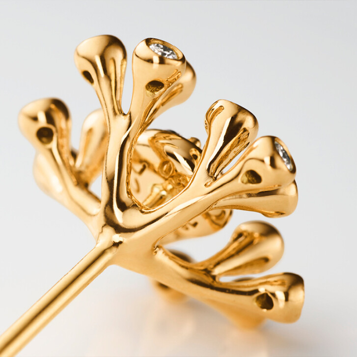 Wild Rose Ohrringe 750 Gelbgold mit Brillanten
