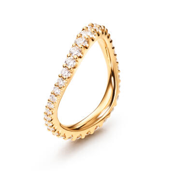Love Band Ring 750 Gelbgold mit Brillanten, wide