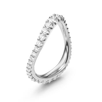 Love Band Ring 750 Weißgold mit Brillanten, wide