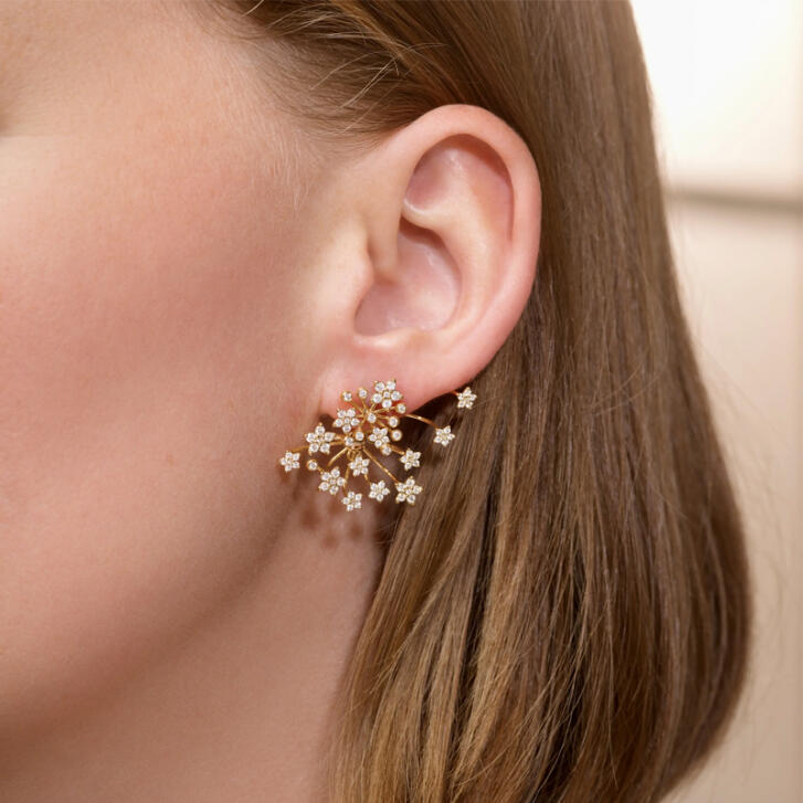 Shooting Stars giga Ohrring Einhänger 750 Gelbgold mit Brillanten, SPECIAL PIECE