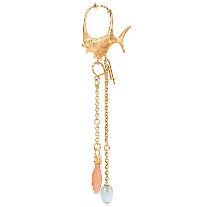 Young Fish Ohrringe 750 Gelbgold, klein