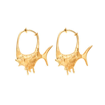 Young Fish Ohrringe 750 Gelbgold, klein