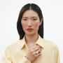Daisy Ring layered 925 Silber rhodiniert 53