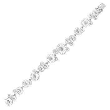 Daisy Armband layered 925 Silber rhodiniert, weiß