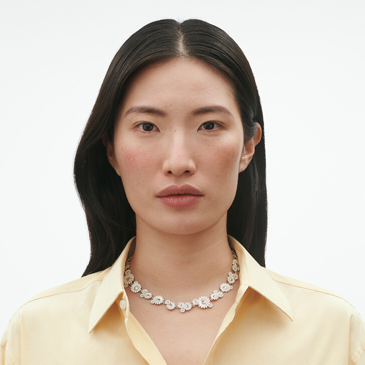 Daisy Collier layered 925 Silber rhodiniert, weiß