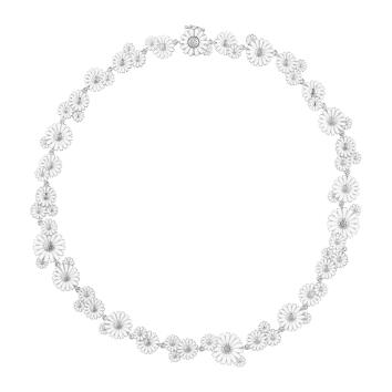Daisy Collier layered 925 Silber rhodiniert, weiß