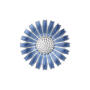 Daisy Brosche 925 Silber rhodiniert, blau