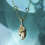 Young Fish Claw Anhänger 750 Gelbgold, medium