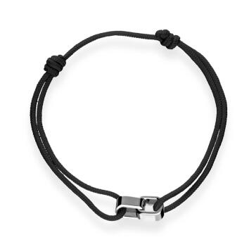 Perception Duo Armband 750 Weißgold, schwarz
