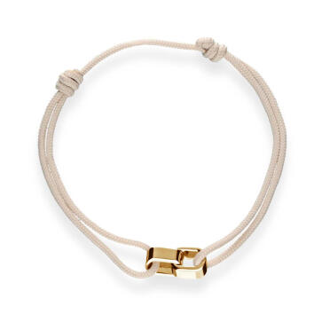 Perception Duo Armband 750 Gelbgold, beige