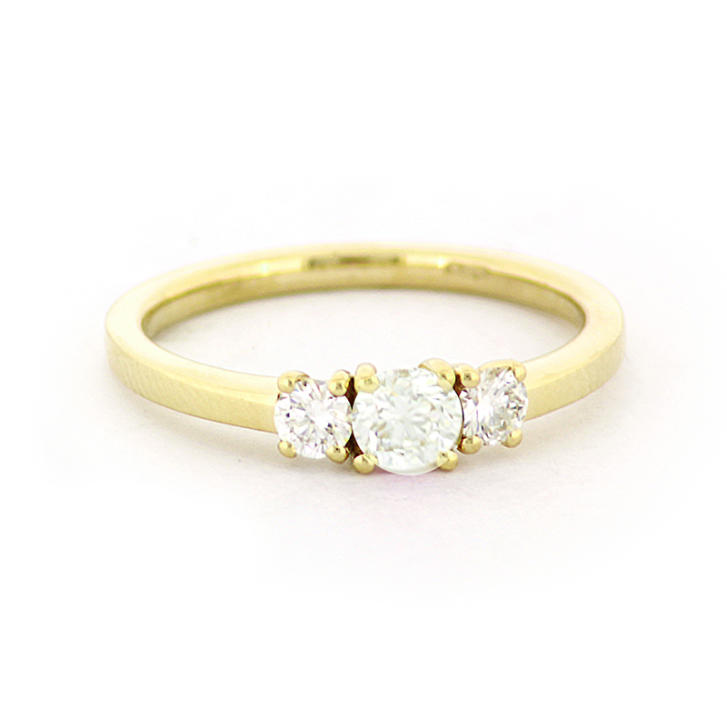 Argentum Collection Diamond Trilogie Ring 750 Gelbgold mit Brillanten