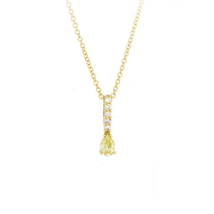 Argentum Collection Diamond Kette 750 Gelbgold mit gelbem Diamant