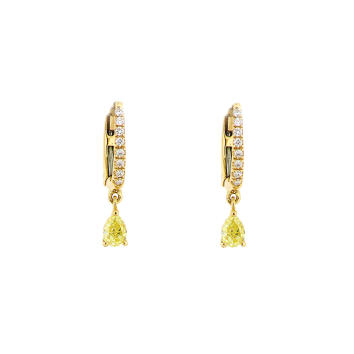Argentum Collection Diamond Ohrringe 750 Gelbgold mit...