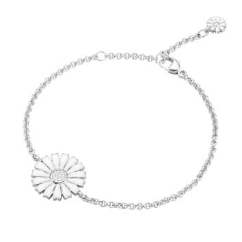 Daisy Armband 925 Silber rhodiniert, weiß