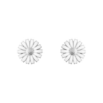Daisy Ohrstecker 925 Silber rhodiniert, weiß