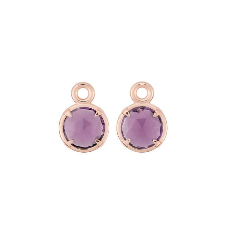 Bron Ohrring Einhänger Mira Mira Ø 10 mm 750 Roségold mit Amethyst