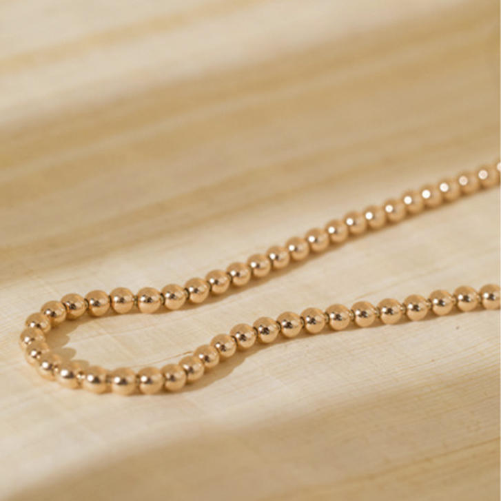 Bron Lux Kugel Collier 750 Roségold, B: 4 mm