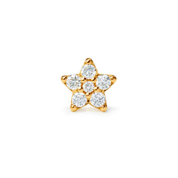 Shooting Star Ohrstecker 750 Gelbgold giga mit...