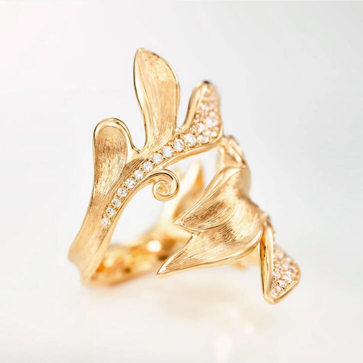Forest Ring 750 Gelbgold mit Brillanten