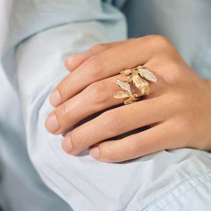 Forest Ring 750 Gelbgold mit Brillanten