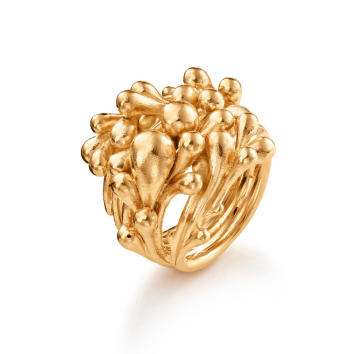 BoHo Cluster Ring 750 Gelbgold