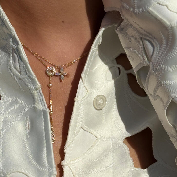 Argentum Collection Droplet Collier 750 Gelbgold mit Brillanten