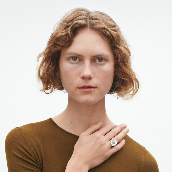 Daisy Ring 925 Silber rhodiniert