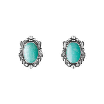 Heritage 2025 Ohrclips 925 Silber mit Amazonite