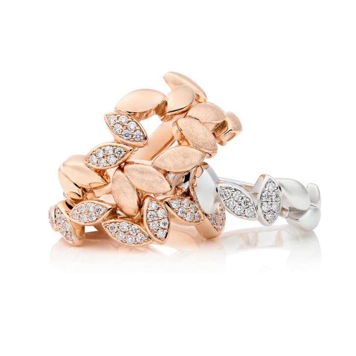 Bron Poppy Ring 750 Roségold mit Brillanten