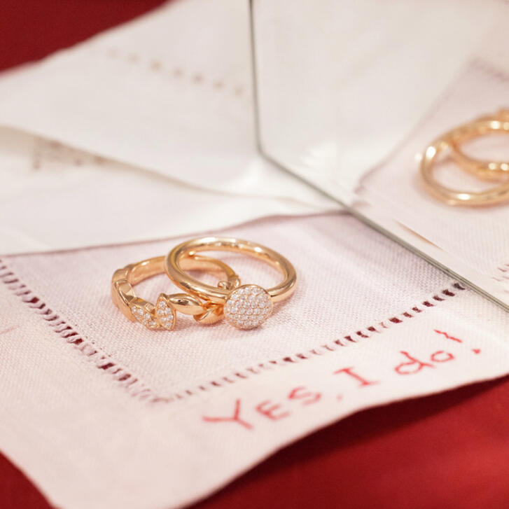 Bron Poppy Ring 750 Roségold mit Brillanten