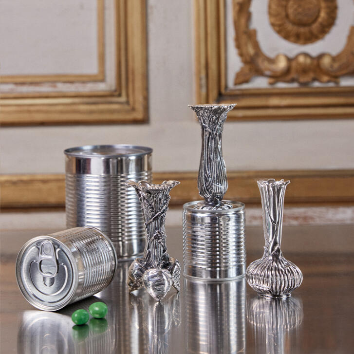 Vase Les Collections Historiques Zwiebel, versilbert