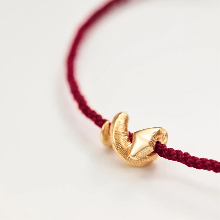 Snakes Mini Charm Armband 750 Gelbgold