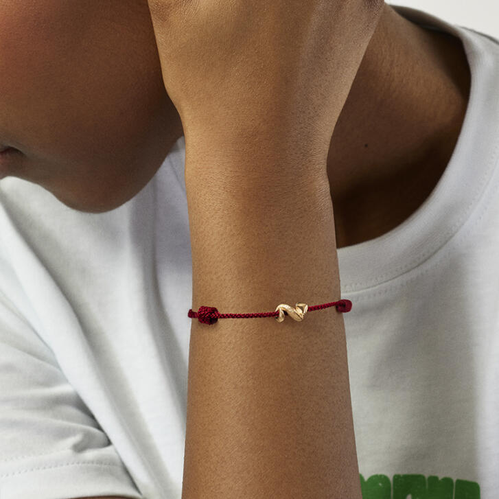 Snakes Mini Charm Armband 750 Gelbgold