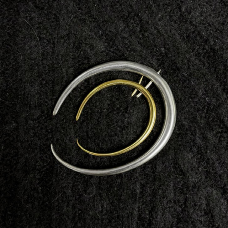 Offspring Brosche 750 Gelbgold, klein