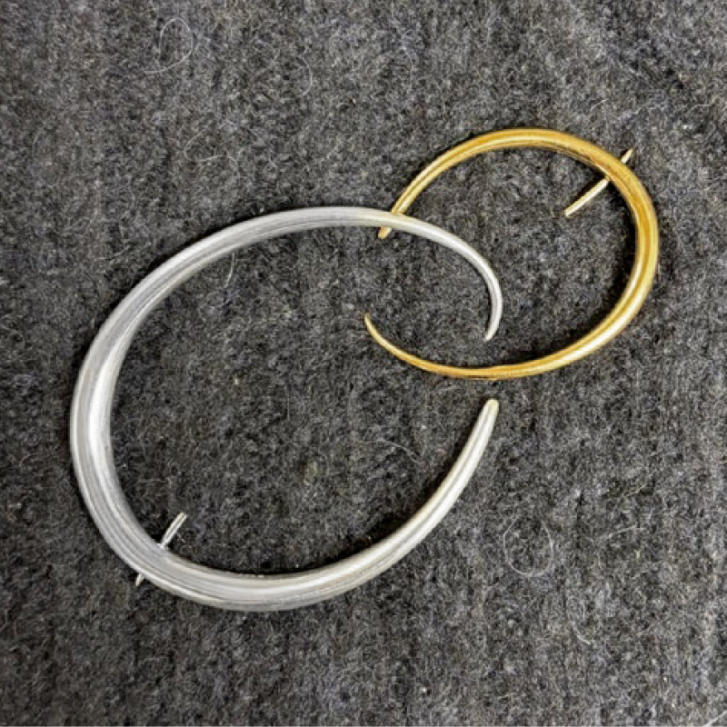 Offspring Brosche 750 Gelbgold, klein
