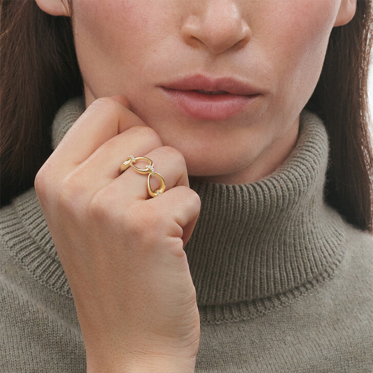 Offspring Ring 750 Gelbgold mit Brillanten
