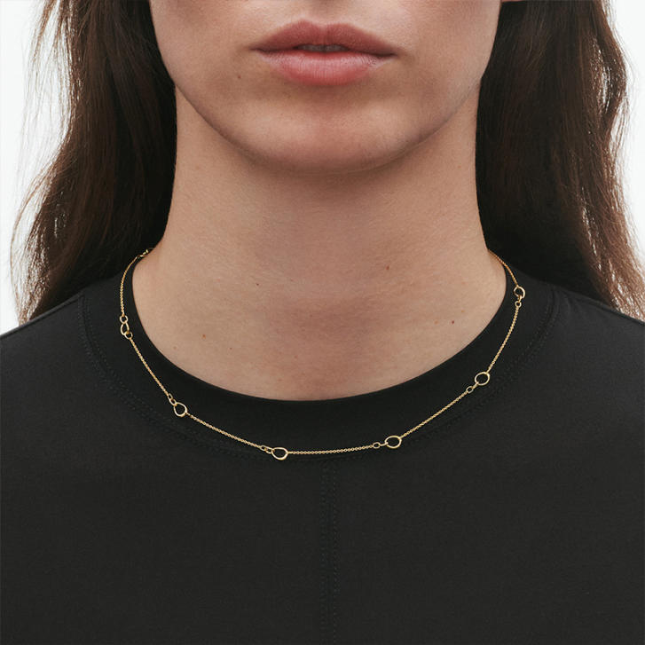 Offspring Kette 750 Gelbgold, small Loops