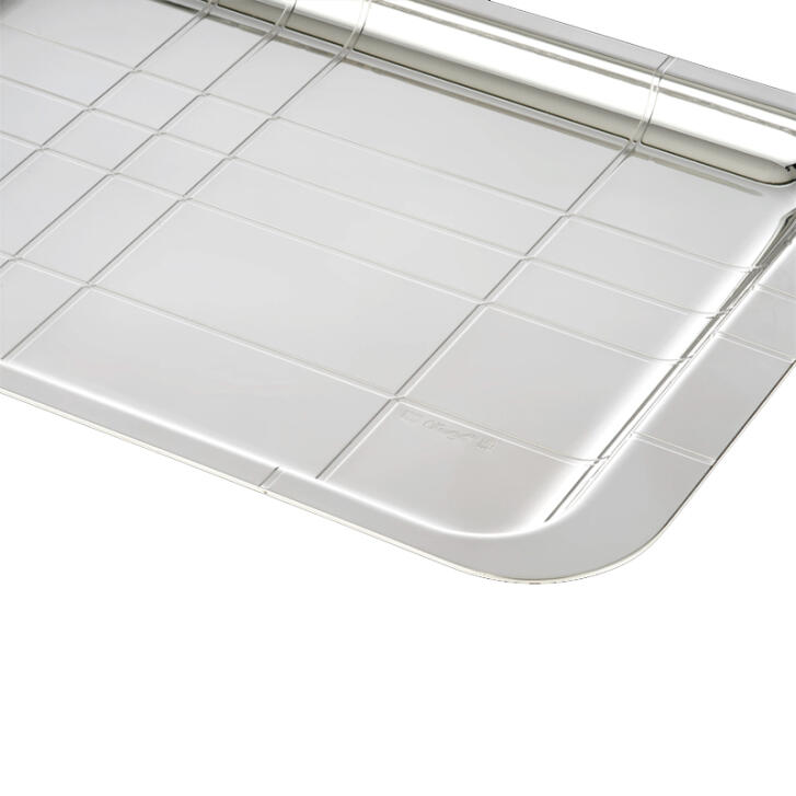 Graphik Tablett versilbert