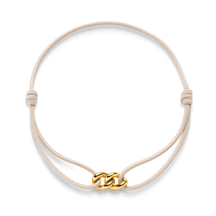 Entity Duo Armband Big 750 Gelbgold, beige