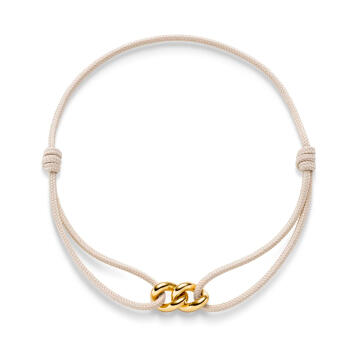 Entity Duo Armband Big 750 Gelbgold, beige