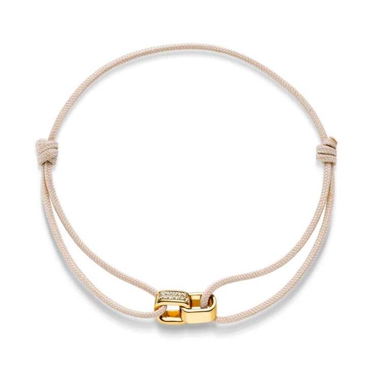 Perception Duo Armband 750 Gelbgold mit Brillanten, beige