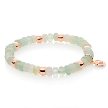 Reflex Armband Mix 750 Roségold mit Prehnit &...