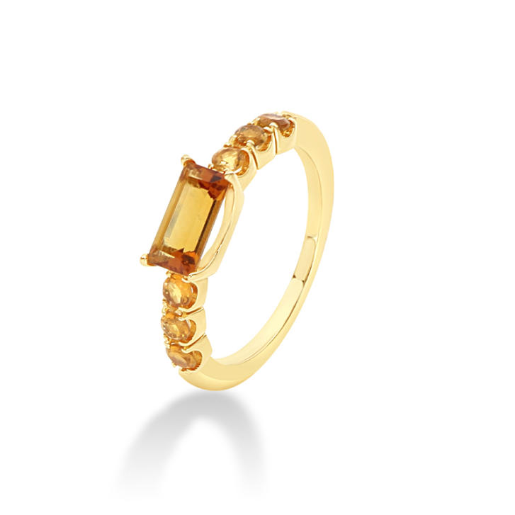 Argentum Collection Candy Ring 750 Gelbgold mit Citrin