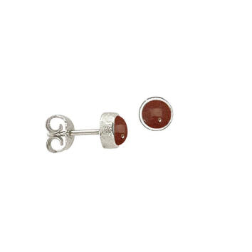Horizon Ohrstecker 925 Silber rhodiniert mit rotem Jasper